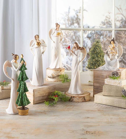 Plow & Hearth Garden Accents Yard & Garden Angel With Hands Full Of Golden Stars Indoor/Outdoor Statue