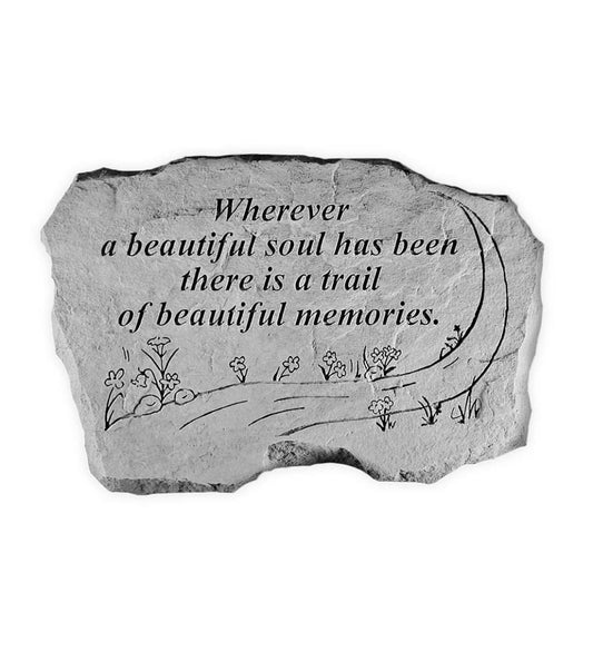 Plow & Hearth Garden Accents Yard & Garden Beautiful Soul Memorial Garden Stone