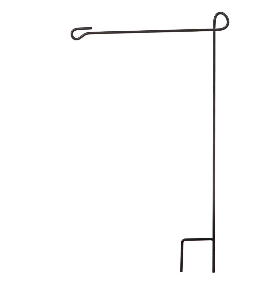 Plow & Hearth Garden Accents Yard & Garden Cemetery-Size Metal Garden Flag Stand
