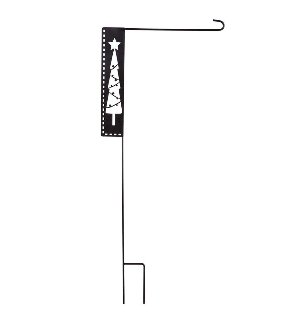 Plow & Hearth Garden Accents Yard & Garden Christmas Tree Garden Flag Stand