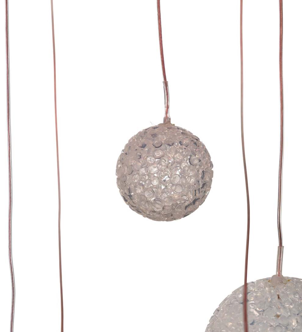 Plow & Hearth Garden Accents Yard & Garden Color Changing Solar Mobile With Glitter Globes