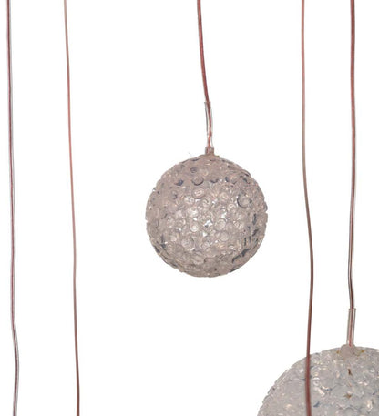 Plow & Hearth Garden Accents Yard & Garden Color Changing Solar Mobile With Glitter Globes