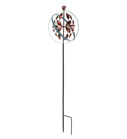 Plow & Hearth Garden Accents Yard & Garden Copper And Verdigris Armillary Sphere Wind Spinner