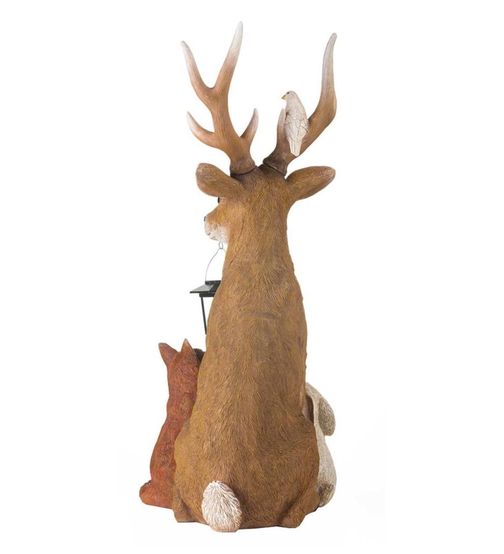 Plow & Hearth Garden Accents Yard & Garden Deer And Friends Solar Holiday Figurine