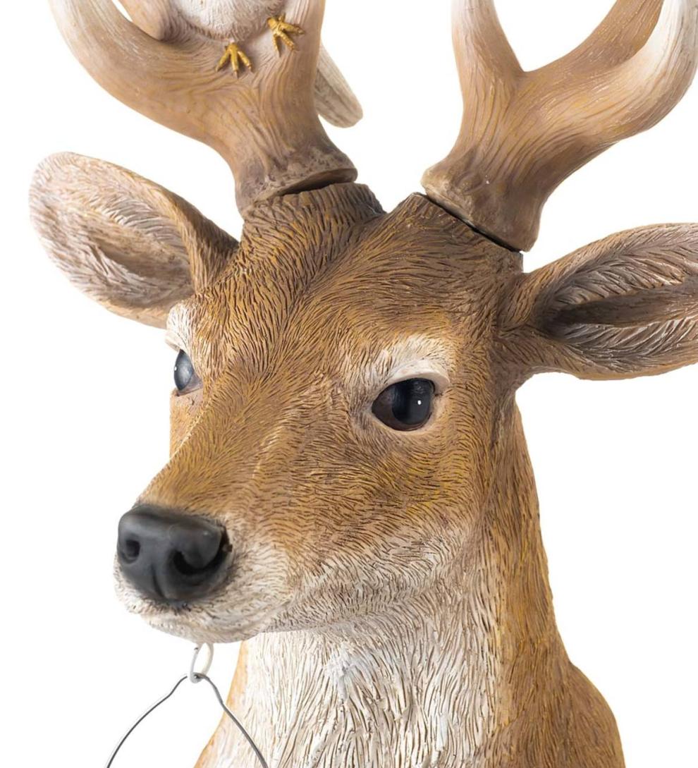 Plow & Hearth Garden Accents Yard & Garden Deer And Friends Solar Holiday Figurine