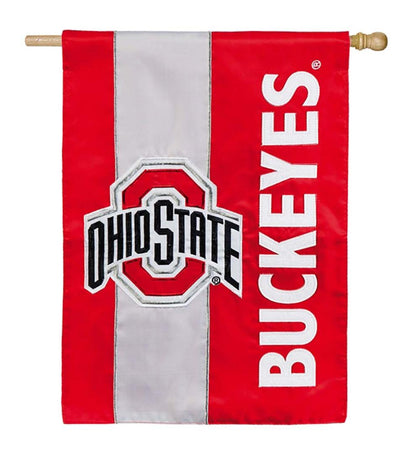 Plow & Hearth Garden Accents Yard & Garden Double-Sided Embellished College Team Pride Applique House Flag - Univ Of Alabama