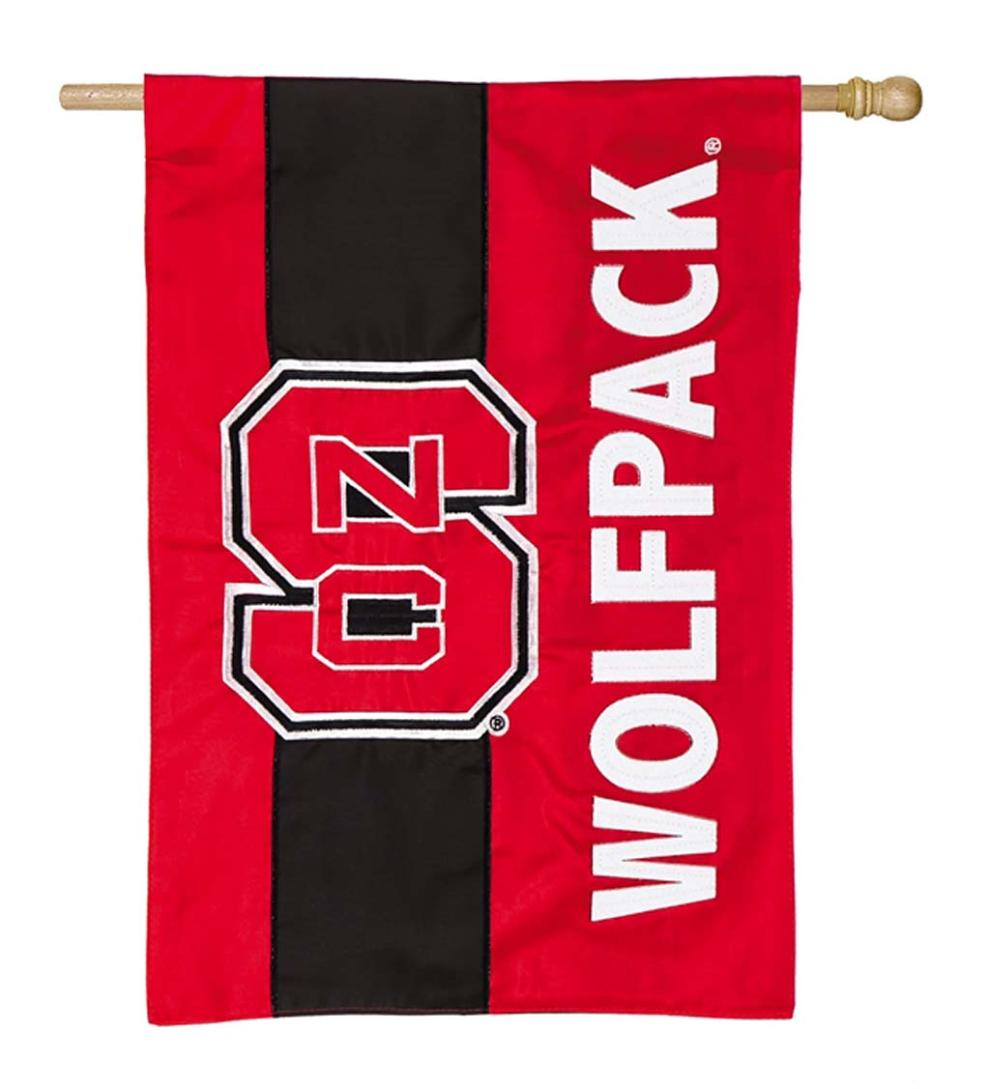 Plow & Hearth Garden Accents Yard & Garden Double-Sided Embellished College Team Pride Applique House Flag - Univ Of Alabama