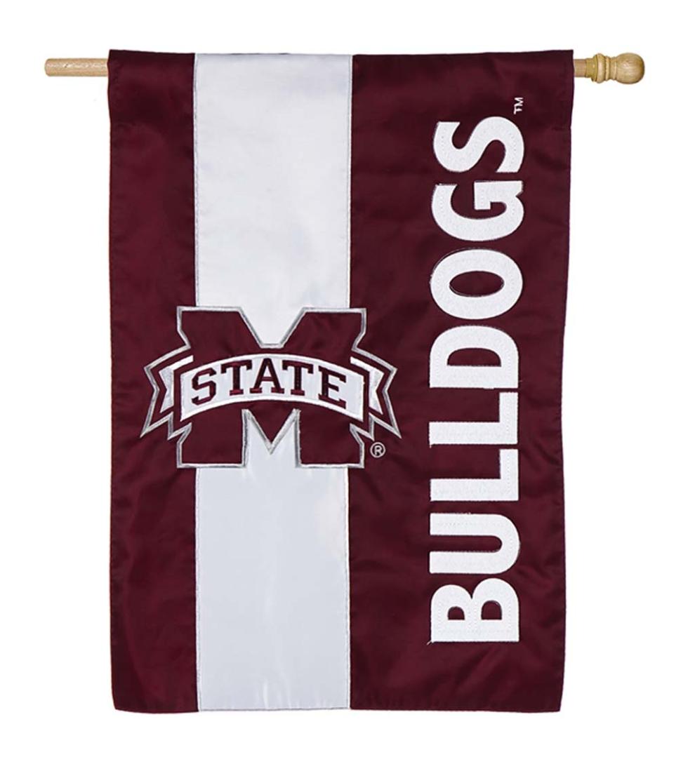 Plow & Hearth Garden Accents Yard & Garden Double-Sided Embellished College Team Pride Applique House Flag - Univ Of Alabama