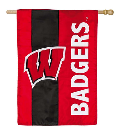 Plow & Hearth Garden Accents Yard & Garden Double-Sided Embellished College Team Pride Applique House Flag - Univ Of Alabama