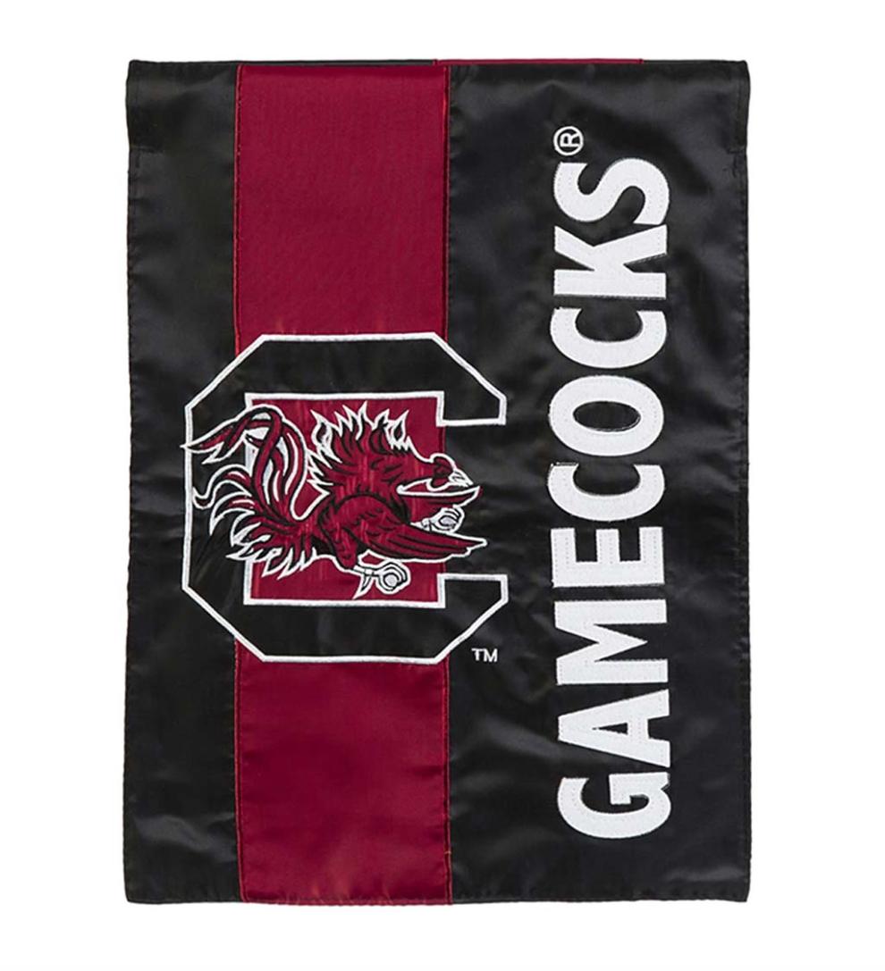 Plow & Hearth Garden Accents Yard & Garden Double-Sided Embellished College Team Pride Applique House Flag - Univ Of Alabama