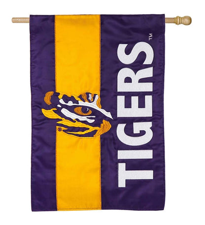 Plow & Hearth Garden Accents Yard & Garden Double-Sided Embellished College Team Pride Applique House Flag - Univ Of Alabama