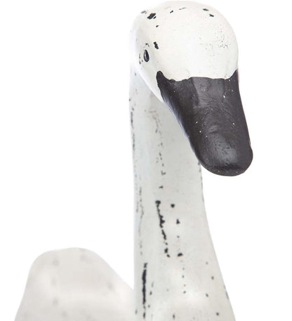 Plow & Hearth Garden Accents Yard & Garden Hand-Painted Holiday Swan Statue With Wreath
