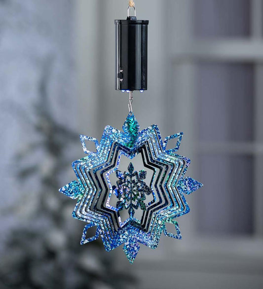Plow & Hearth Garden Accents Yard & Garden Hanging Illusion Spinner Motor With Lights