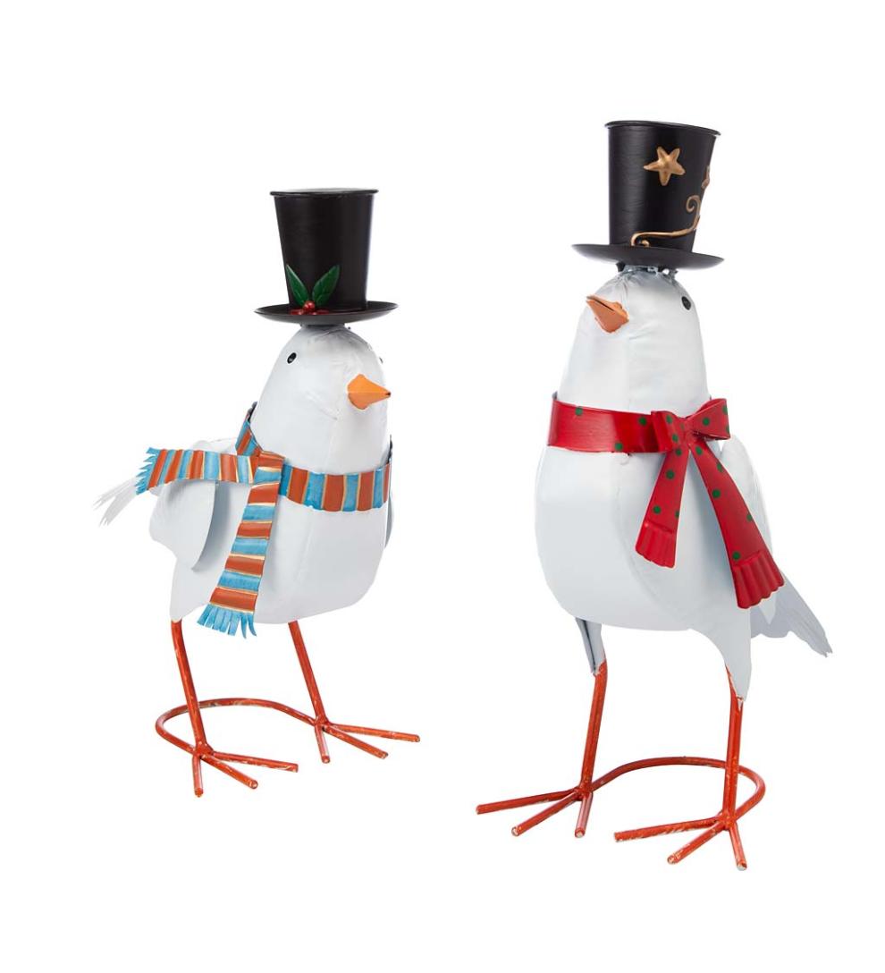 Plow & Hearth Garden Accents Yard & Garden Holiday Dove Metal Garden Statues, Set Of 2
