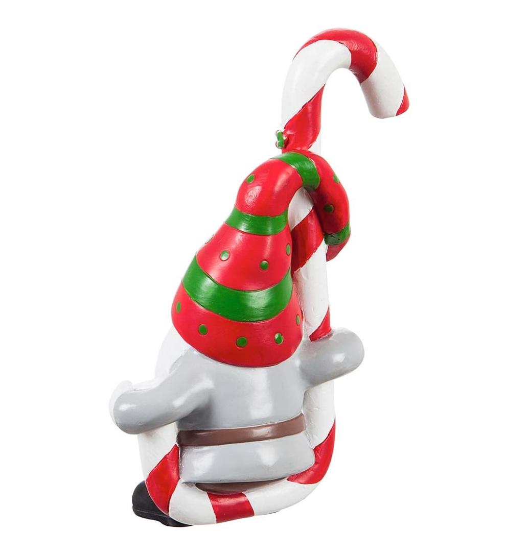 Plow & Hearth Garden Accents Yard & Garden Holiday Gnome Pot Percher, Set Of 3