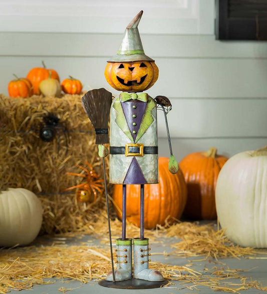 Plow & Hearth Garden Accents Yard & Garden Indoor/Outdoor Pumpkin Witch Garden Statue