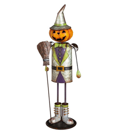 Plow & Hearth Garden Accents Yard & Garden Indoor/Outdoor Pumpkin Witch Garden Statue