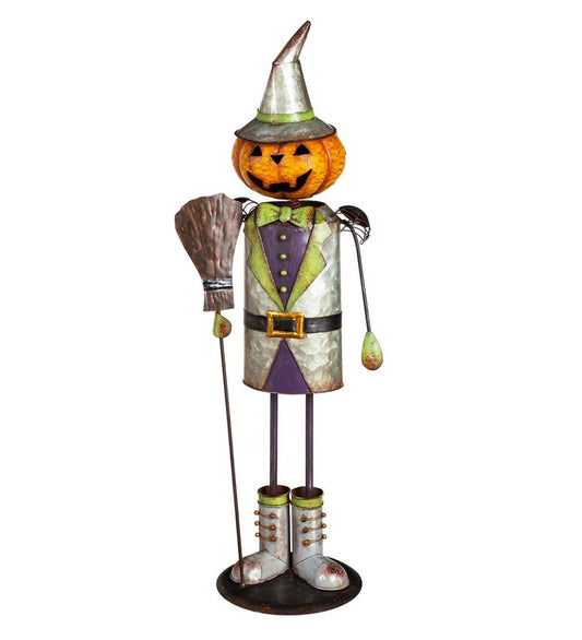 Plow & Hearth Garden Accents Yard & Garden Indoor/Outdoor Pumpkin Witch Garden Statue