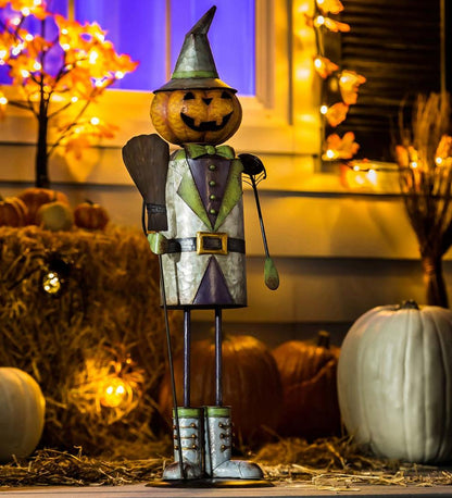 Plow & Hearth Garden Accents Yard & Garden Indoor/Outdoor Pumpkin Witch Garden Statue