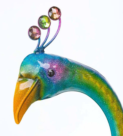 Plow & Hearth Garden Accents Yard & Garden Iridescent Peacock Wind Spinner
