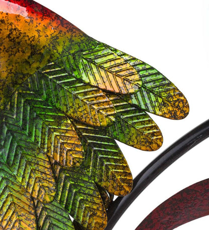 Plow & Hearth Garden Accents Yard & Garden Iridescent Rooster Wind Spinner
