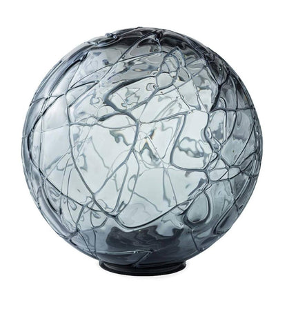 Plow & Hearth Garden Accents Yard & Garden Lighted Solar Glass Orb - Amber