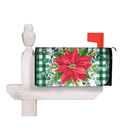 Plow & Hearth Garden Accents Yard & Garden Merry And Bright Poinsettia Magnetic Mailbox Cover