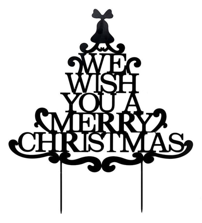 Plow & Hearth Garden Accents Yard & Garden Merry Christmas Wishes Tree Metal Garden Stake