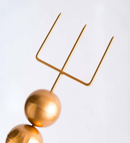 Plow & Hearth Garden Accents Yard & Garden Metal Tower Garden Stakes With Multiple Sized Spheres, Set Of 3 - Bronze
