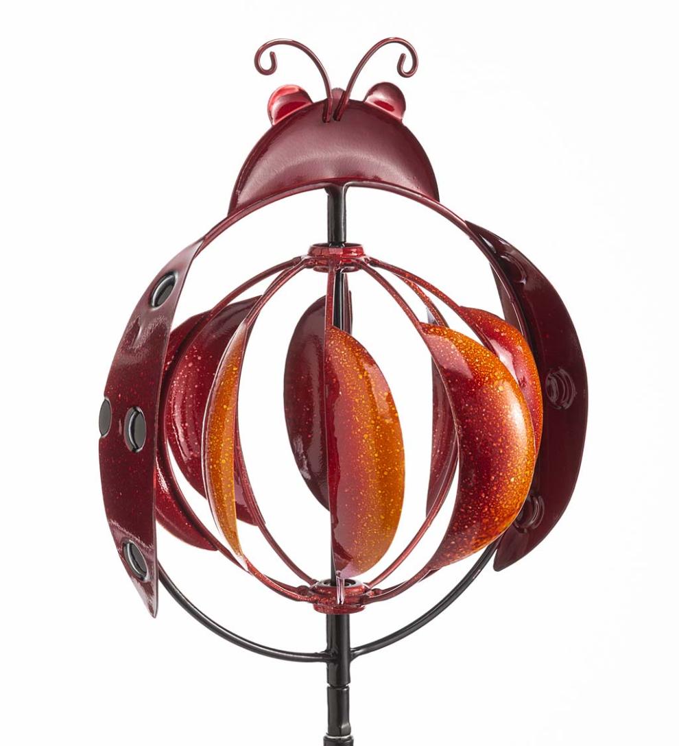 Plow & Hearth Garden Accents Yard & Garden Midi Colorful Flyer Metal Wind Spinner - Butterfly