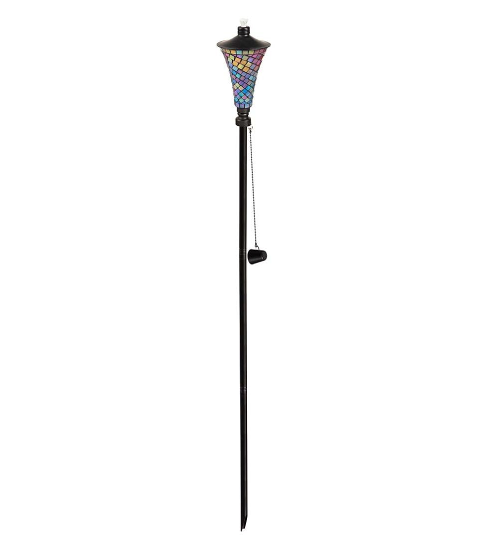 Plow & Hearth Garden Accents Yard & Garden Mosaic Torch - Floral