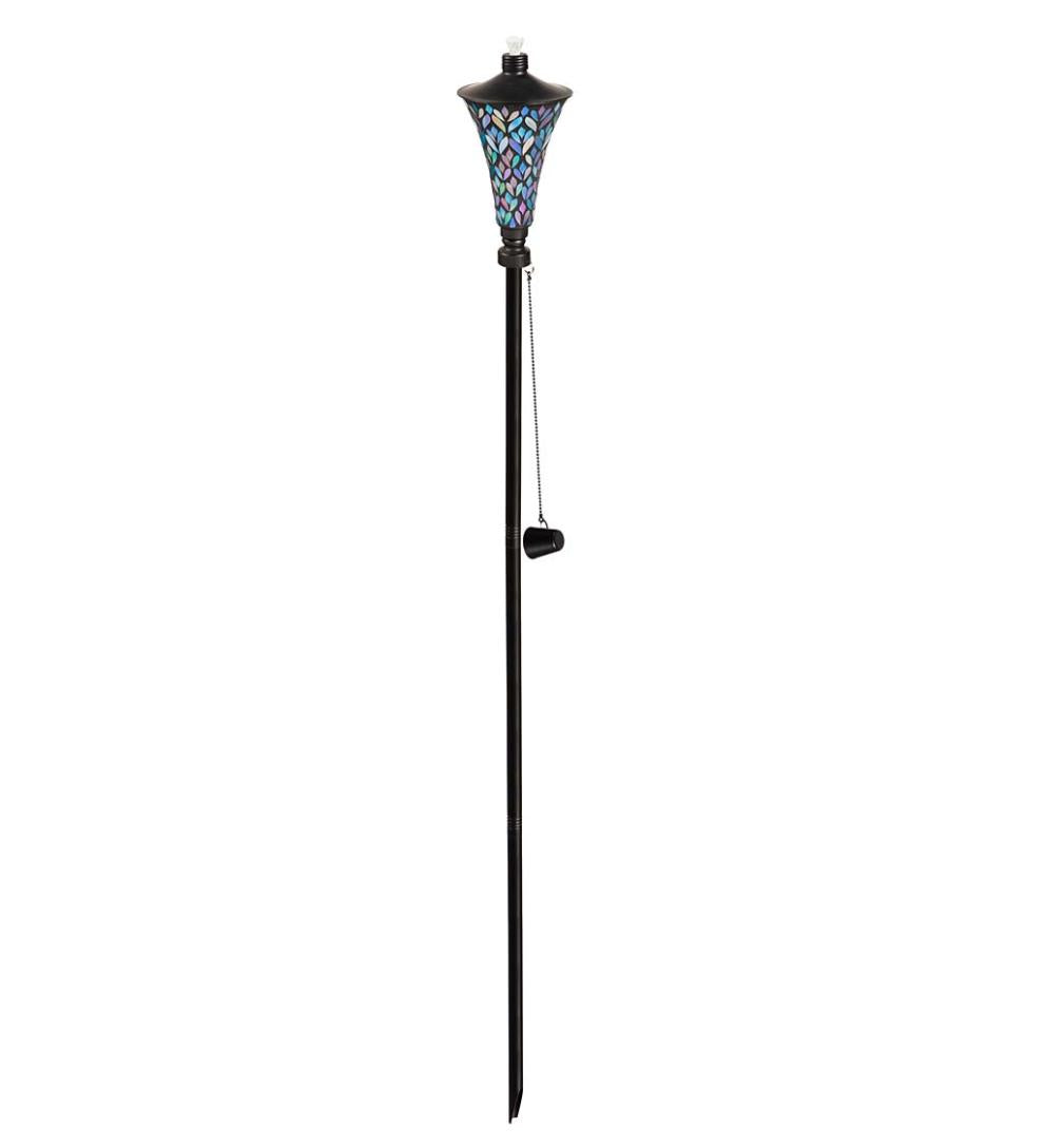 Plow & Hearth Garden Accents Yard & Garden Mosaic Torch - Floral