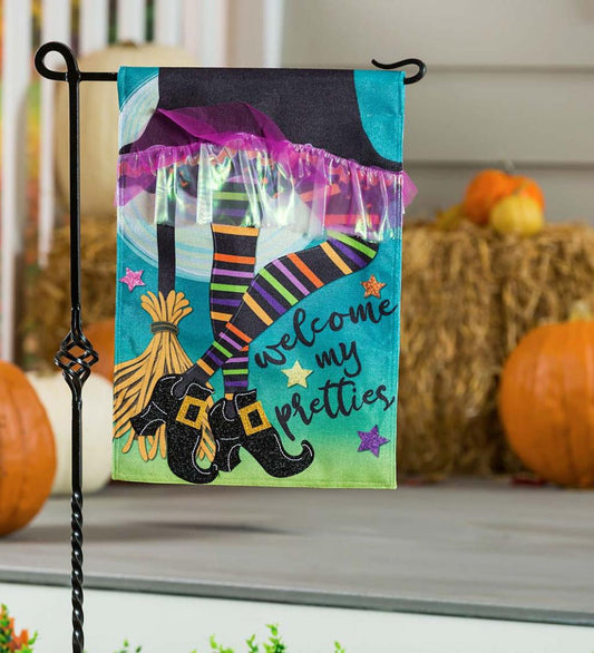 Plow & Hearth Garden Accents Yard & Garden My Pretties Burlap Garden Flag