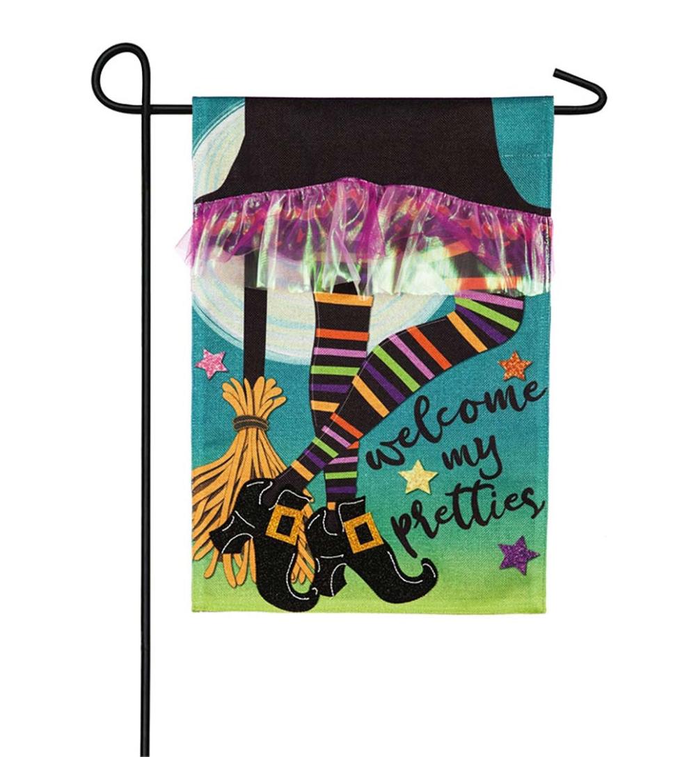 Plow & Hearth Garden Accents Yard & Garden My Pretties Burlap Garden Flag