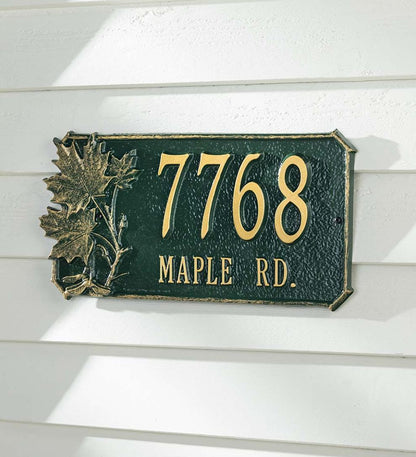 Plow & Hearth Garden Accents Yard & Garden Natural Elements Cast Aluminum Address Plaques