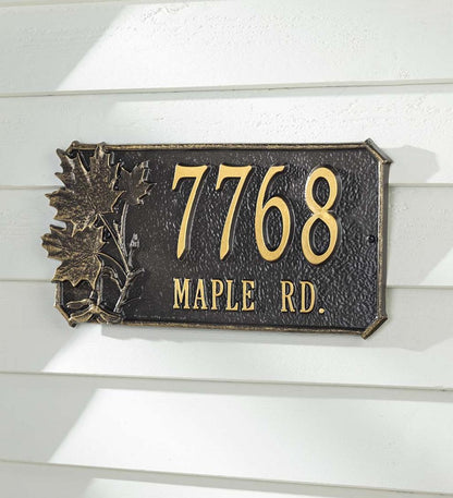 Plow & Hearth Garden Accents Yard & Garden Natural Elements Cast Aluminum Address Plaques