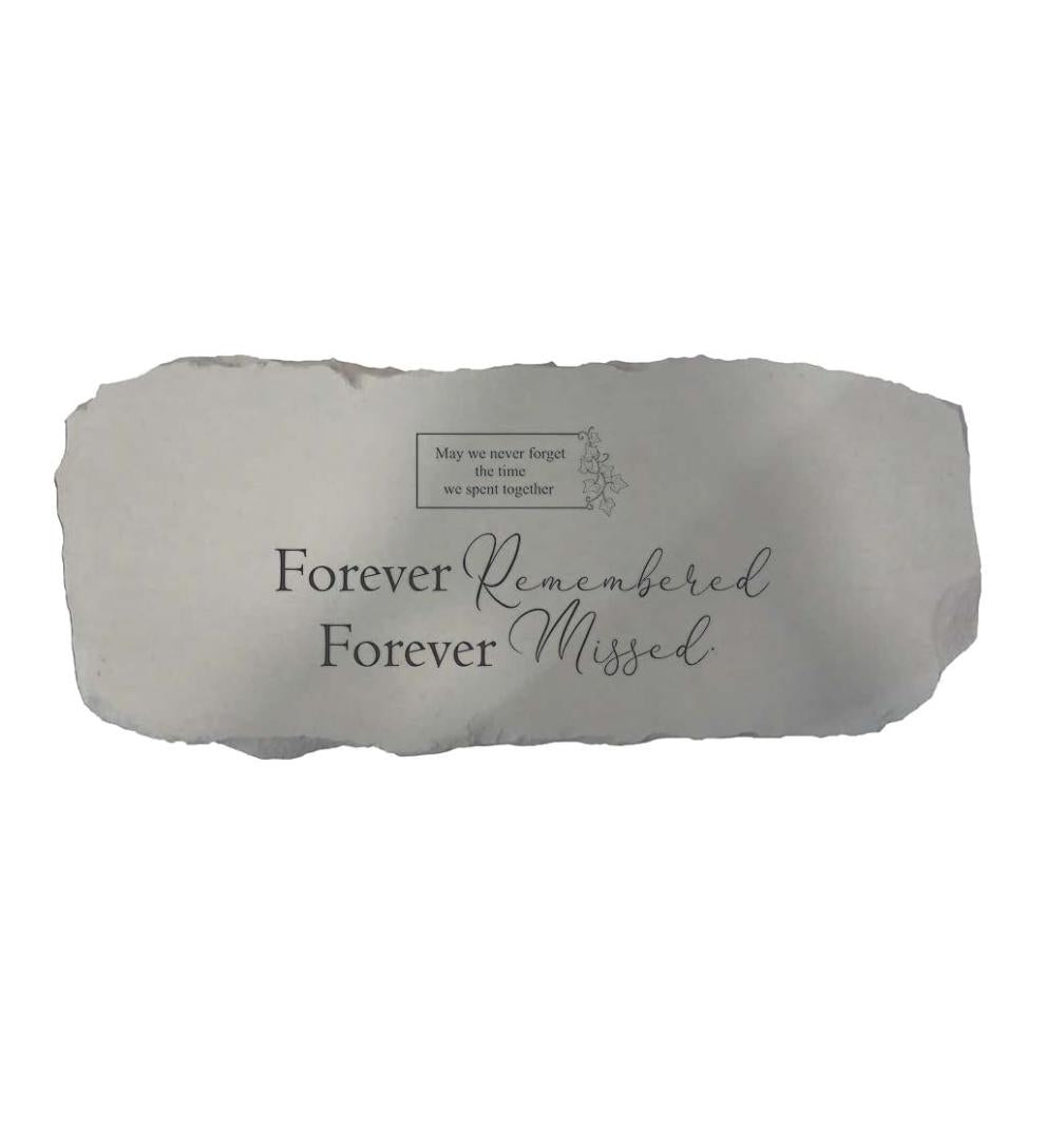 Plow & Hearth Garden Accents Yard & Garden Personalized Forever Remembered Memorial Stone Garden Bench
