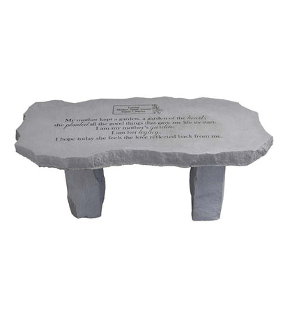 Plow & Hearth Garden Accents Yard & Garden Personalized My Mother Memorial Stone Garden Bench