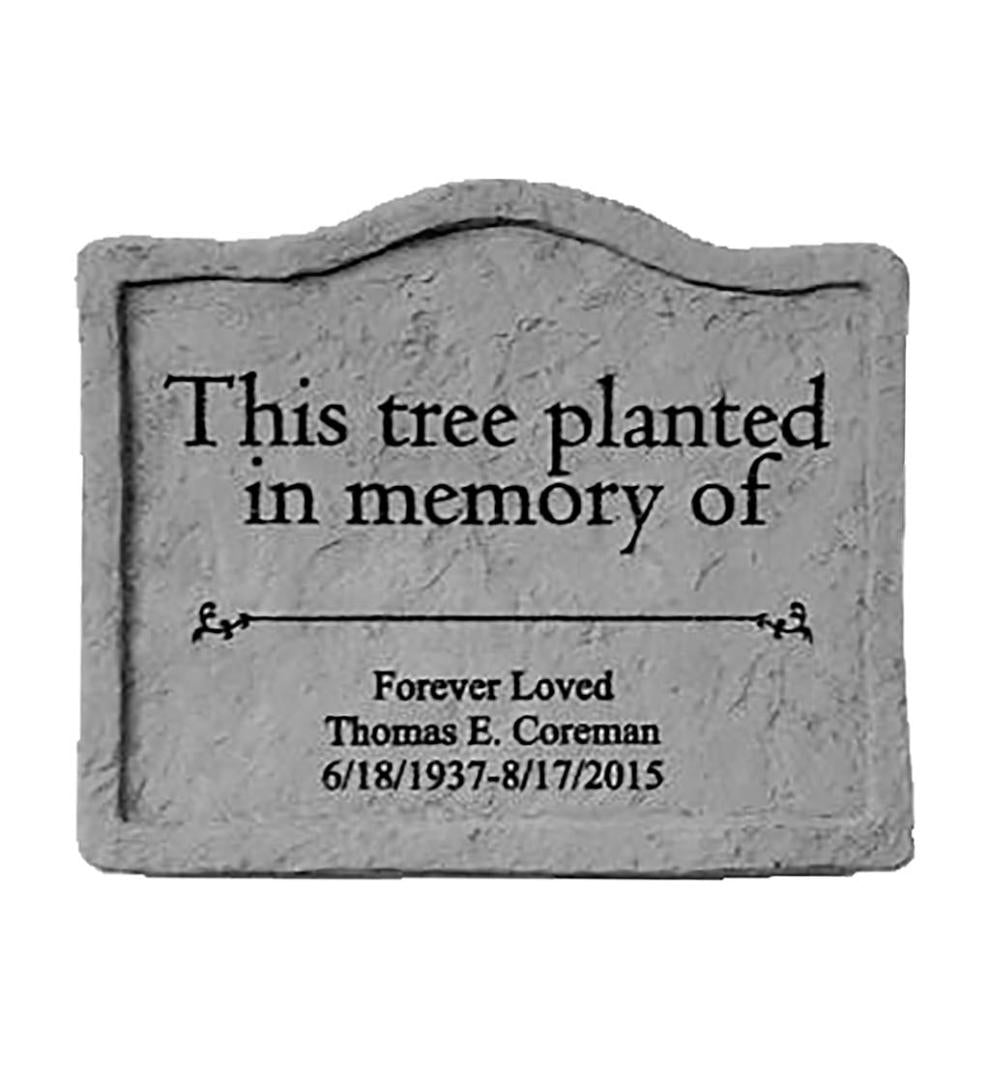 Plow & Hearth Garden Accents Yard & Garden Personalized This Tree Memorial Garden Stone