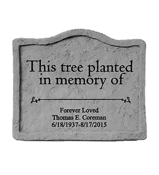 Plow & Hearth Garden Accents Yard & Garden Personalized This Tree Memorial Garden Stone