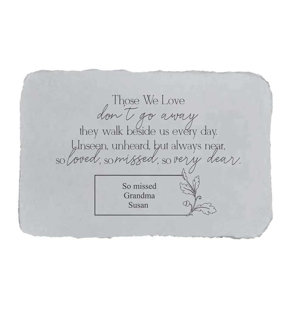 Plow & Hearth Garden Accents Yard & Garden Personalized Those We Love Memorial Garden Stone