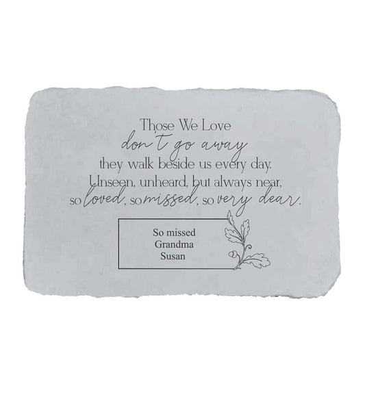 Plow & Hearth Garden Accents Yard & Garden Personalized Those We Love Memorial Garden Stone