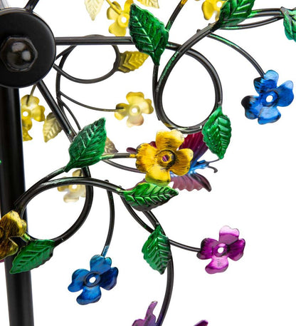 Plow & Hearth Garden Accents Yard & Garden Pink And Purple Butterfly Metal Wind Spinner