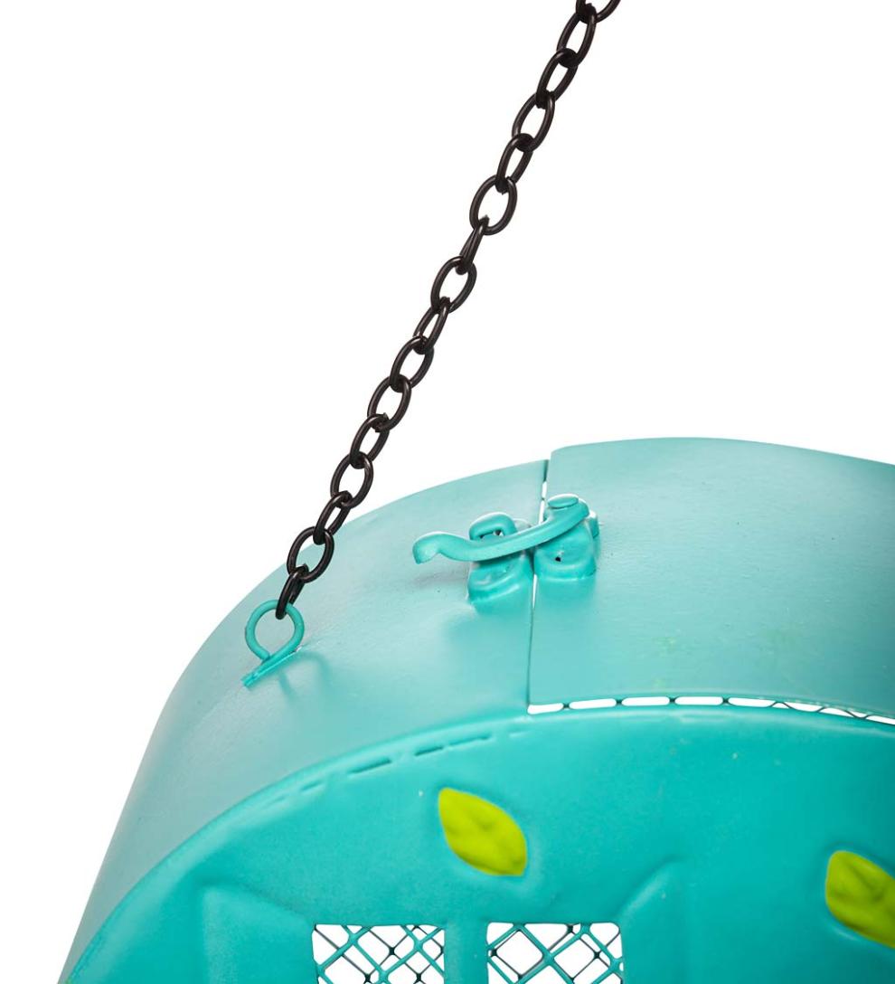 Plow & Hearth Garden Accents Yard & Garden Retro Camper Mesh Bird Feeder With Hanging Chain