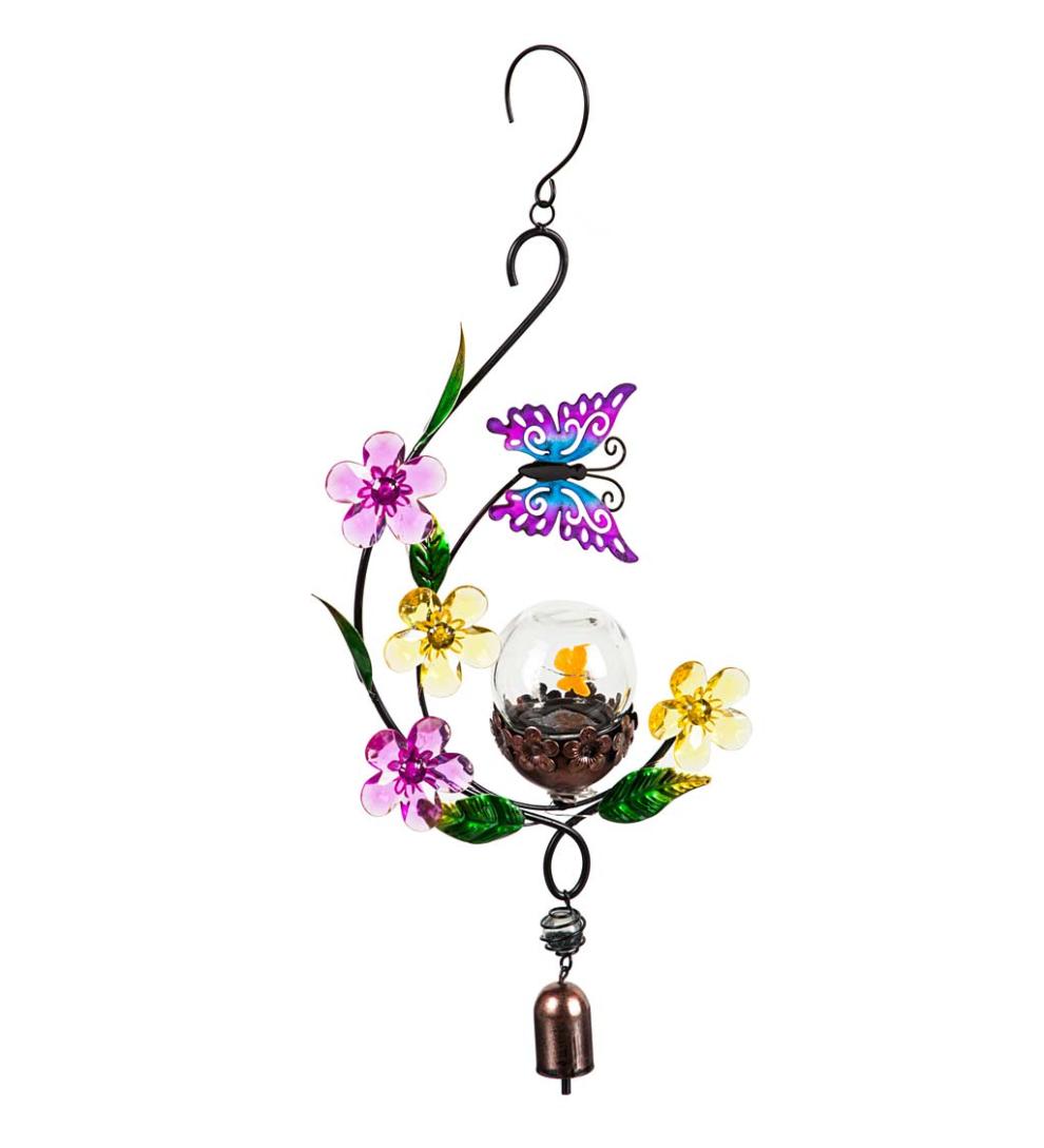Plow & Hearth Garden Accents Yard & Garden Solar Butterfly Hanging Garden Decor
