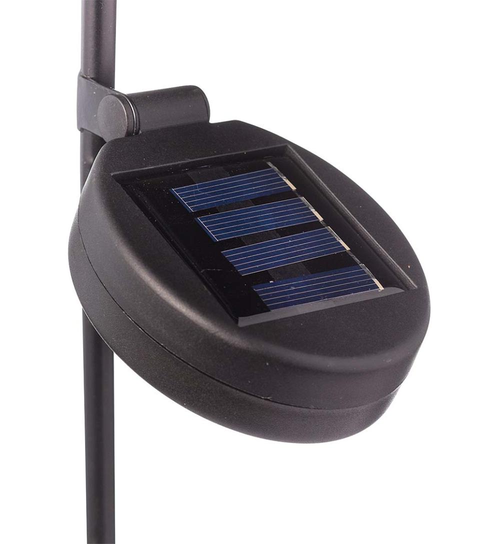 Plow & Hearth Garden Accents Yard & Garden Solar Pathway Lanterns With Light Pattern, Set Of 2 - Flower
