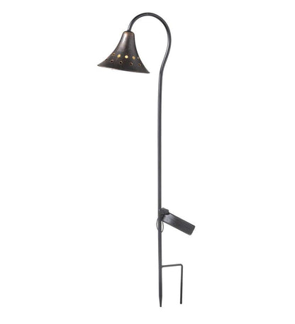 Plow & Hearth Garden Accents Yard & Garden Solar Pathway Lanterns With Light Pattern, Set Of 2 - Flower