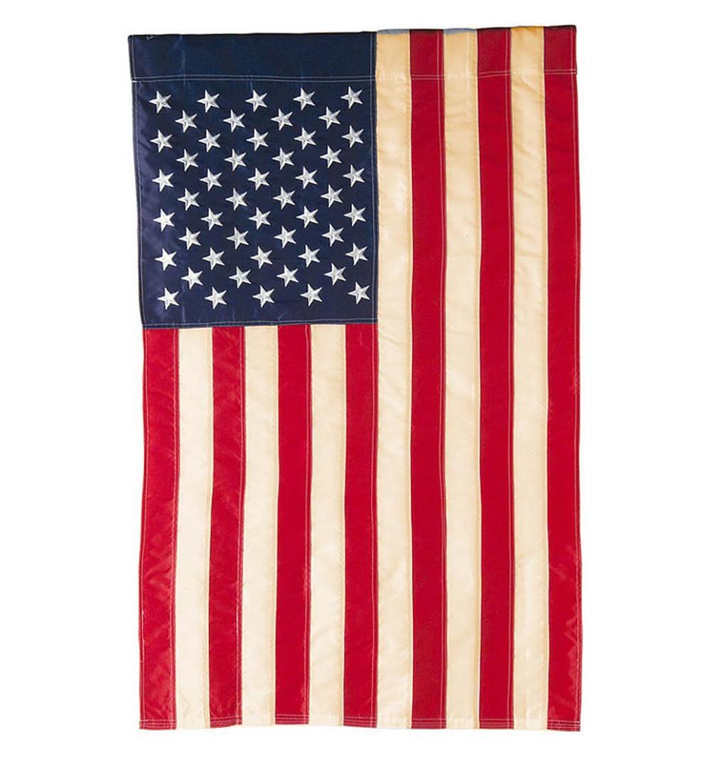 Plow & Hearth Garden Accents Yard & Garden Tea-Stained Americana Old Glory Garden Flag