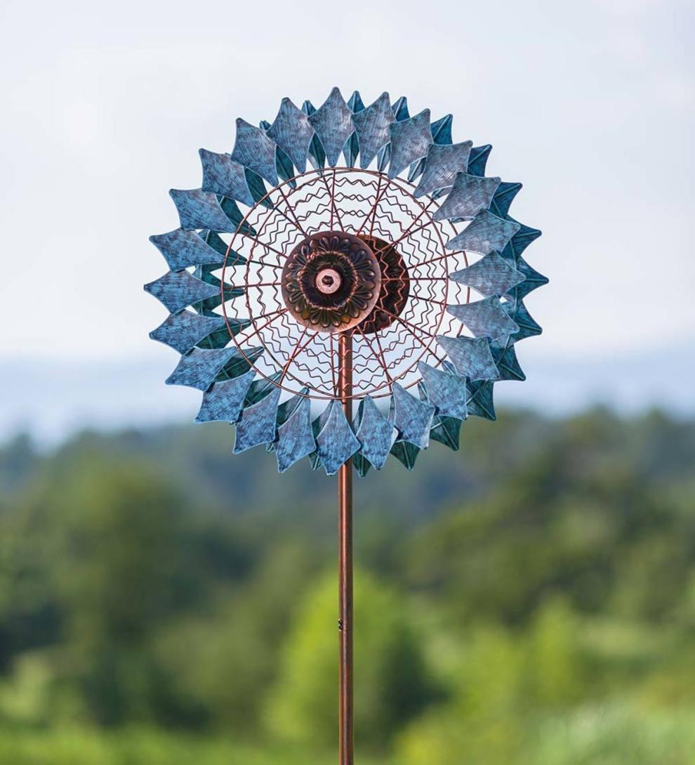 Plow & Hearth Garden Accents Yard & Garden Verdigris Prism Wind Spinner