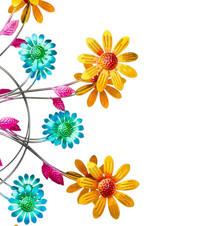 Plow & Hearth Garden Accents Yard & Garden Yellow Daisy Metal Wind Spinner